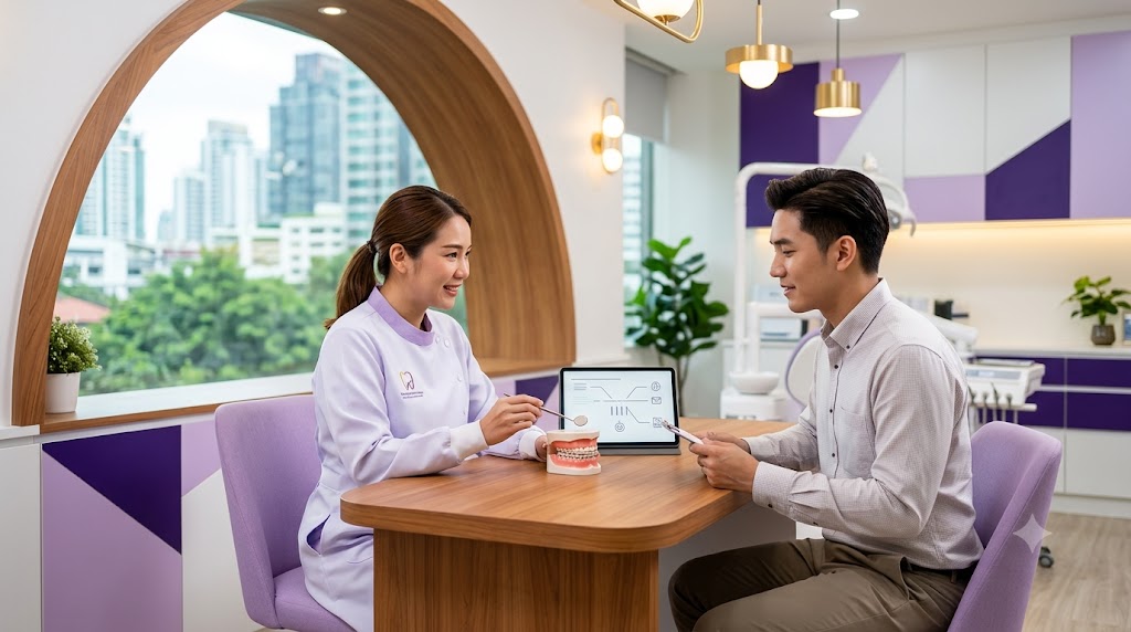 ทันตแพทย์อธิบายราคาจัดฟันแบบผ่อนได้ที่คลินิกในบ่อวิน