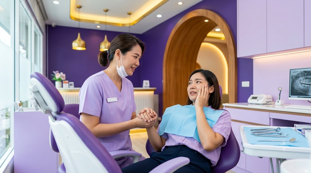 ถอนฟันด้วยสิทธิประกันสังคมที่คลินิกในบ่อวิน