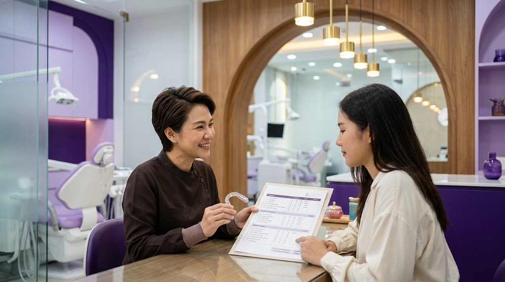 ทันตแพทย์อธิบายราคาจัดฟันใสและทางเลือกให้คนไข้