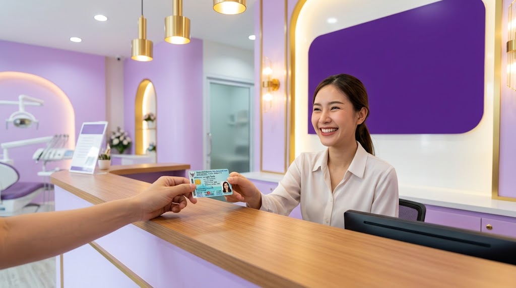 ยื่นบัตรประชาชนใช้สิทธิทำฟันที่คลินิกคู่สัญญาประกันสังคม